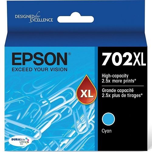 Epson 702XL Cyan High Yield Genuine Ink Cartridge