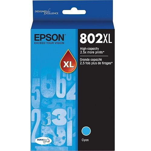 Epson 802XL Cyan High Yield Genuine Ink Cartridge