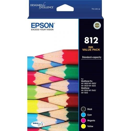 4 Pack Epson 812 Genuine Ink Cartridges