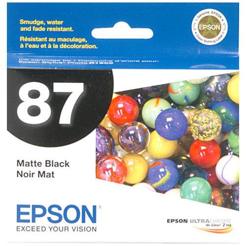 Epson 87 Matte Black Genuine Ink Cartridge (T0878)