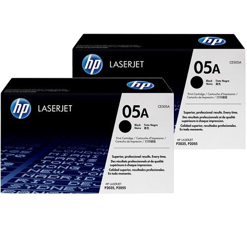 2 Pack HP 05A Genuine Toner Cartridges (CE505A)