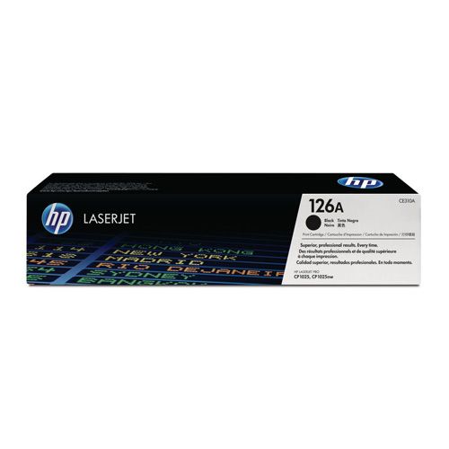 HP 126A Black Genuine Toner Cartridge (CE310A)