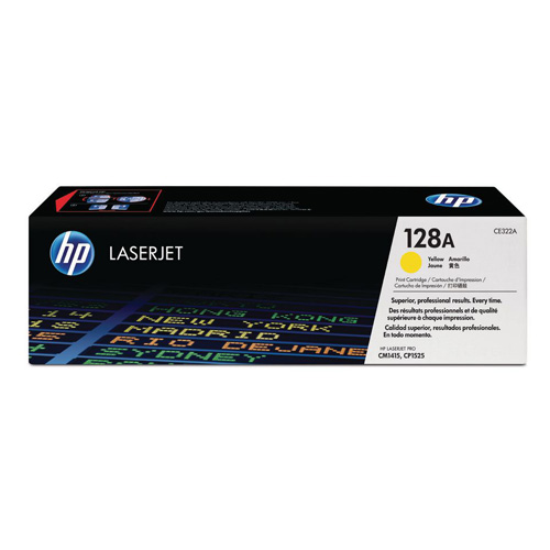 HP 128A Yellow Genuine Toner Cartridge (CE322A)