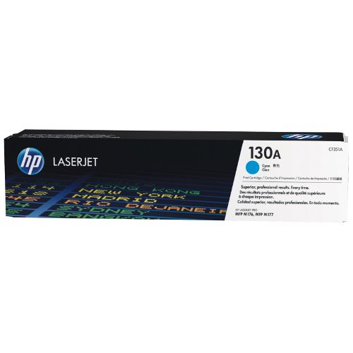 HP 130A Cyan Genuine Toner Cartridge (CF351A)