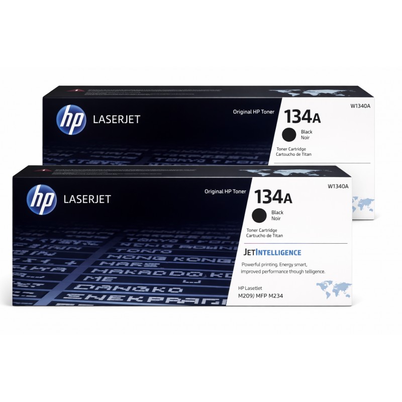 2 Pack HP 134A Genuine Toner Cartridges (W1340A) 2 Pack HP 134A Genuine Toner Cartridges (W1340A)