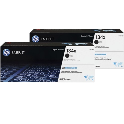 2 Pack HP 134X Genuine Toner Cartridges (W1340X)