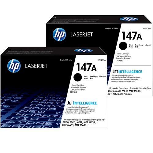 2 Pack HP 147A Genuine Toner Cartridges (W1470A)