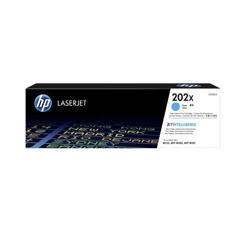 HP 202X Cyan High Yield Genuine Toner Cartridge (CF501X)