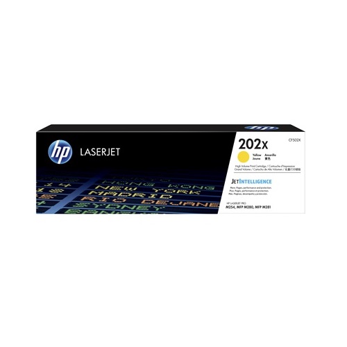 HP 202X Yellow High Yield Genuine Toner Cartridge (CF502X)