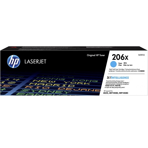 HP 206X Cyan High Yield Genuine Toner Cartridge (W2111X)