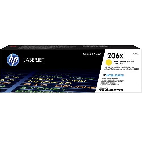 HP 206X Yellow High Yield Genuine Toner Cartridge (W2112X)