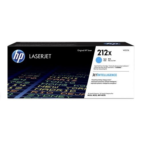 HP 212X Cyan High Yield Genuine Toner Cartridge (W2121X)