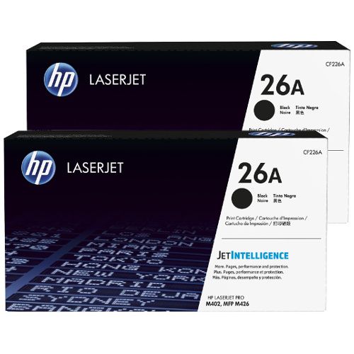 2 Pack HP 26A Genuine Toner Cartridges (CF226A)