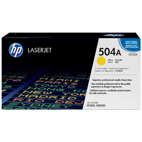 HP 504A Yellow Genuine Toner Cartridge (CE252A)
