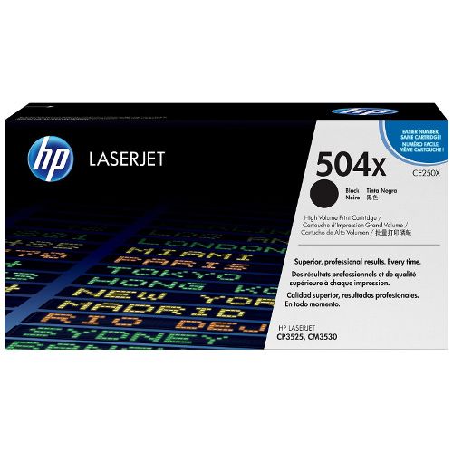 HP 504X Black High Yield Genuine Toner Cartridge (CE250X)