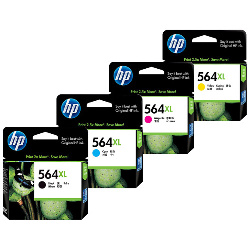 HP 564XL (CN684WA/CB323WA-CB325WA) 4 Pack Bundle (Genuine)