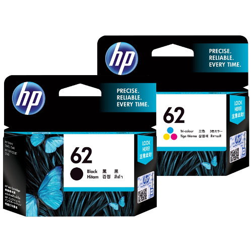 HP 62 2 Pack Bundle (C2P04AA/C2P06AA) (Genuine)