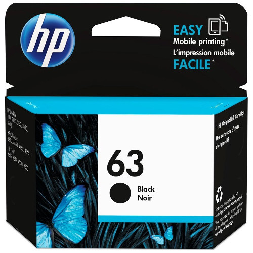HP 63 Black Genuine Ink Cartridge (F6U62AA)