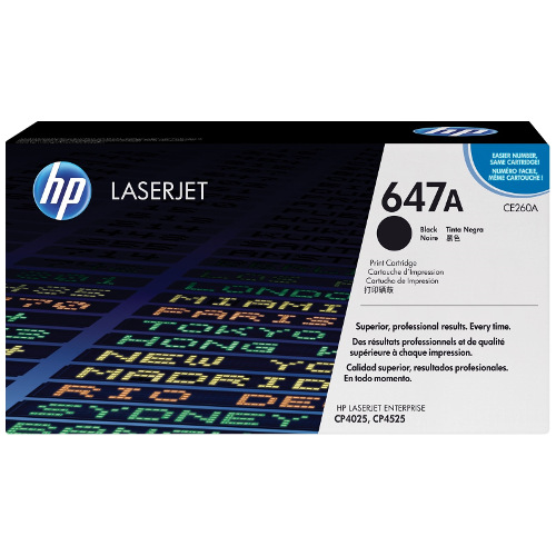 HP 647A Black Genuine Toner Cartridge (CE260A)