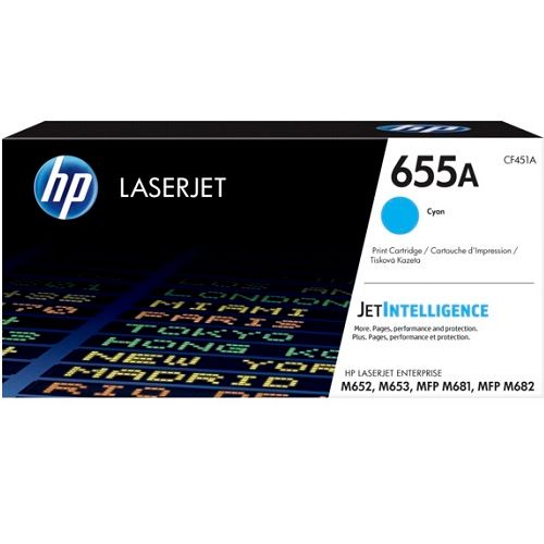 HP 655A Cyan Genuine Toner Cartridge (CF451A)