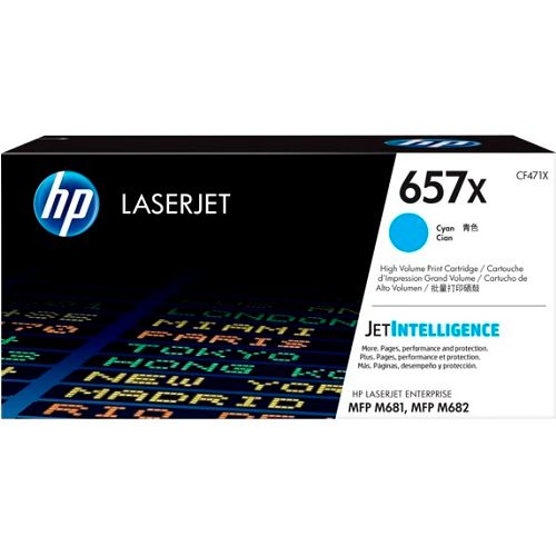 HP 657X Cyan High Yield Genuine Toner Cartridge (CF471X)
