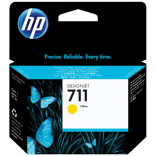 HP 711 Yellow Genuine Ink Cartridge (CZ132A)