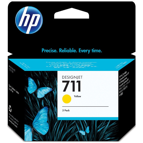 3 Pack HP 711 Genuine Ink Cartridges (CZ136A)