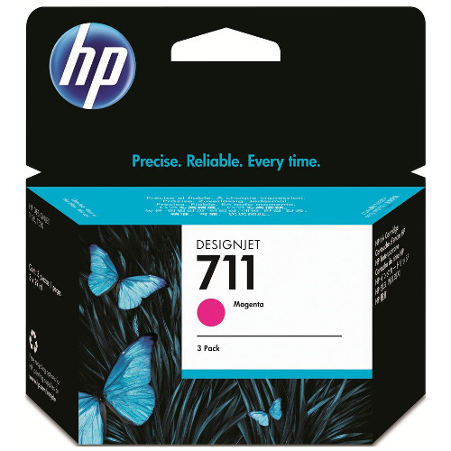 3 Pack HP 711 Genuine Ink Cartridges (CZ135A)