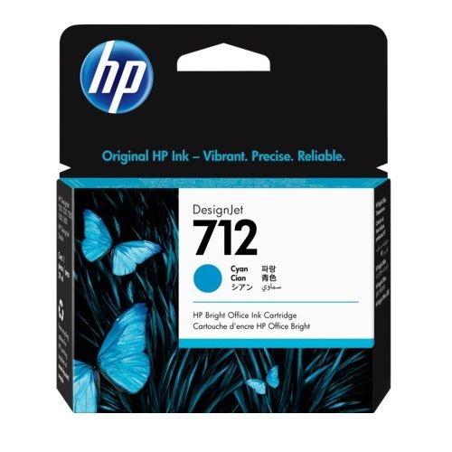 HP 712 Cyan Genuine Ink Cartridge (3ED67A)