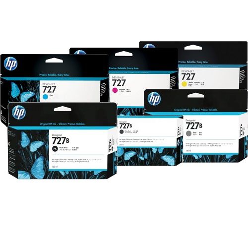 6 Pack HP 727-727B Genuine Ink Cartridges (3WX14A/15A/19A/B3P19A-21A)