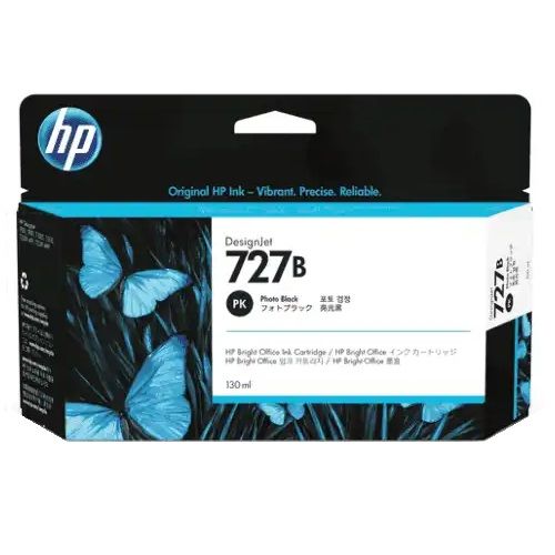 HP 727B Photo Black High Yield Genuine Ink Cartridge (3WX14A)
