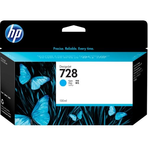 HP 728 Cyan Genuine Ink Cartridge (F9J67A)