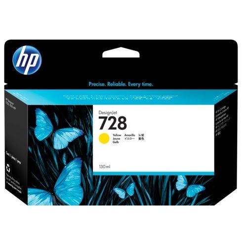 HP 728 Yellow Genuine Ink Cartridge (F9J65A)