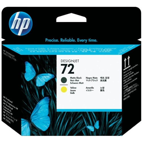 HP 72 Matt Black & Yellow Print Head (C9384A)