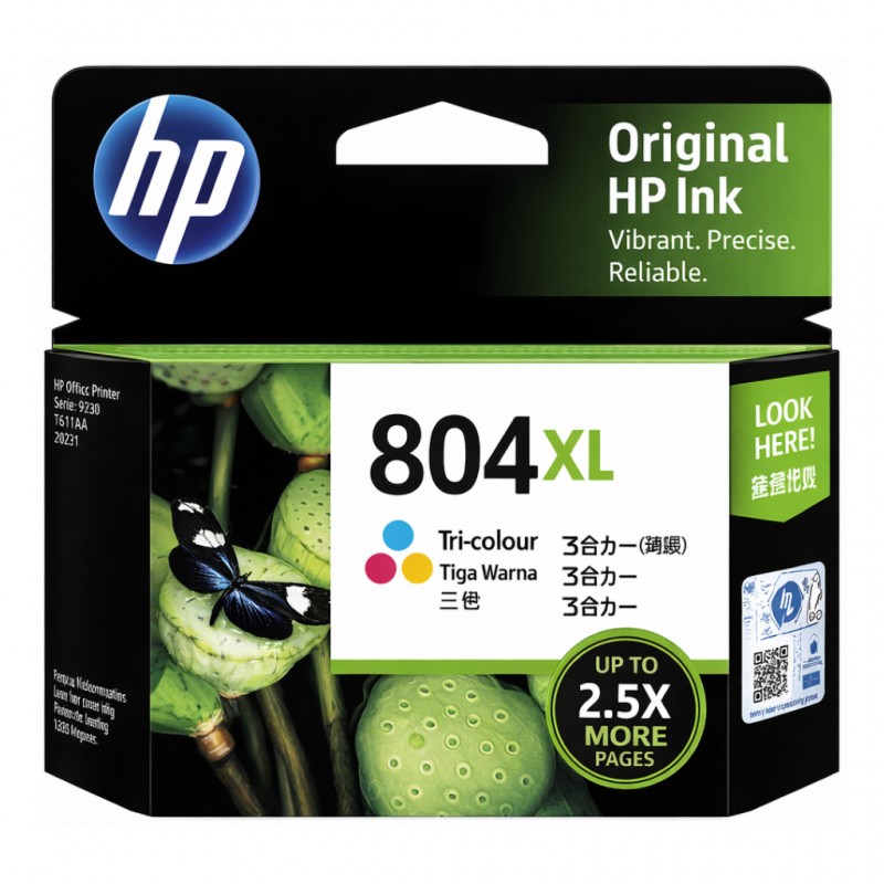 HP 804XL Tri-Colour High Yield Genuine Ink Cartridge (T6N11AA) HP 804XL Tri-Colour High Yield Genuine Ink Cartridge (T6N11AA)