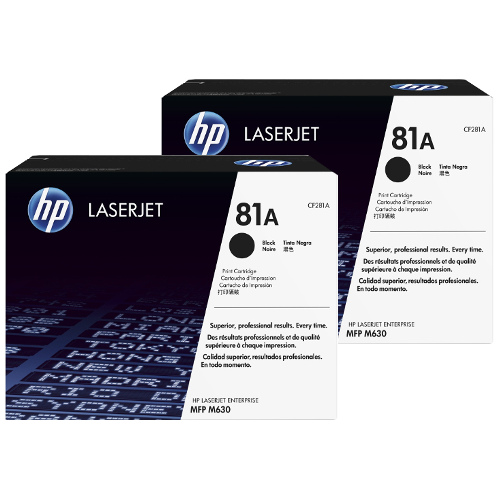 2 Pack HP 81A Genuine Toner Cartridges (CF281A)
