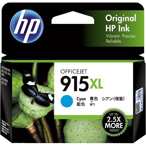 HP 915XL Cyan High Yield Genuine Ink Cartridge (3YM19AA)