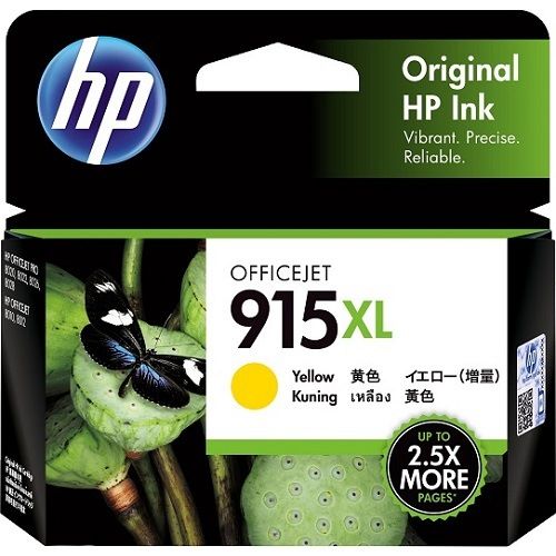 HP 915XL Yellow High Yield Genuine Ink Cartridge (3YM21AA)