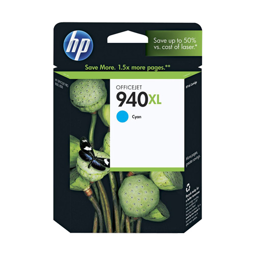 HP 940XL Cyan – Cartouche d'encre grande capacité HP d'origine (C4907AE