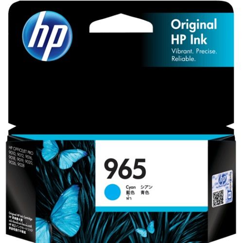 HP 965 Cyan Genuine Ink Cartridge (3JA77AA)