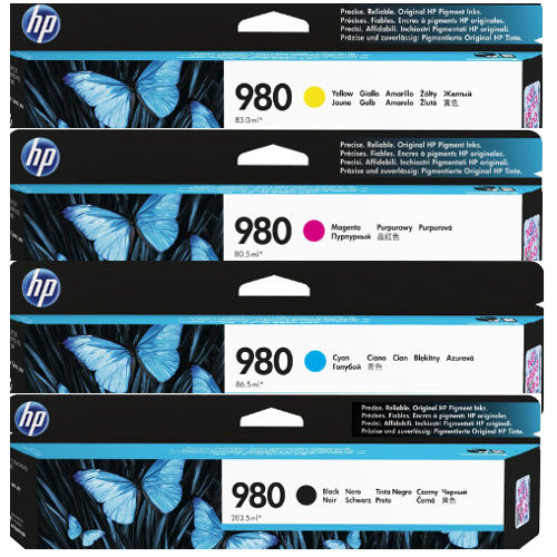 8 Pack HP 980 Genuine Ink Cartridges (D8J07A-D8J10A)