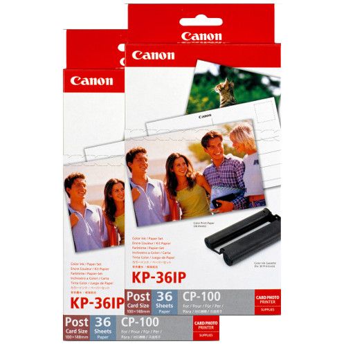 2 Pack Canon KP-36IP Genuine Ink Cartridges