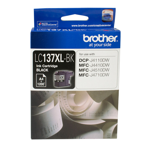 Brother LC137XL-BK Black High Yield Genuine Ink Cartridge