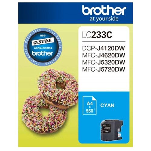 Brother LC233C Cyan Genuine Ink Cartridge