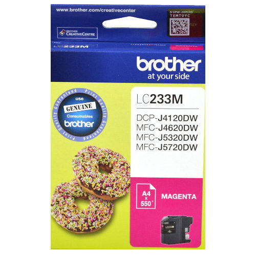 Brother LC233M Magenta Genuine Ink Cartridge