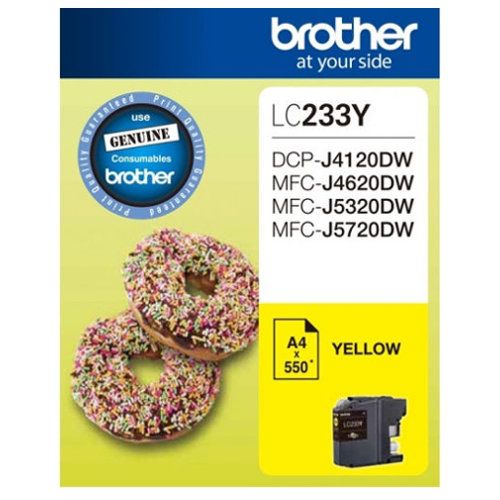 Brother LC233Y Yellow Genuine Ink Cartridge