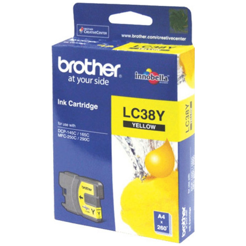 Brother LC38Y Yellow Genuine Ink Cartridge