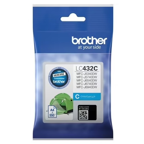 Brother LC432C Cyan Genuine Ink Cartridge
