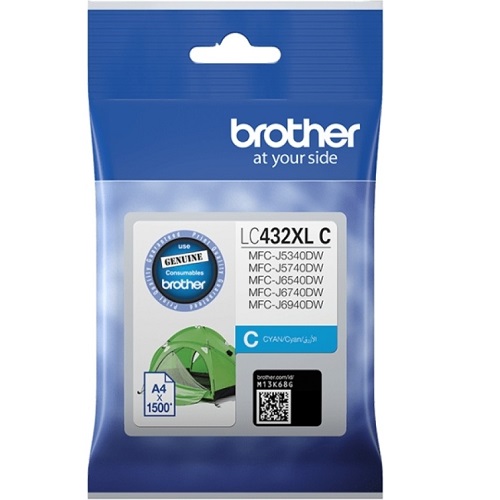 Brother LC432XLC Cyan High Yield Genuine Ink Cartridge