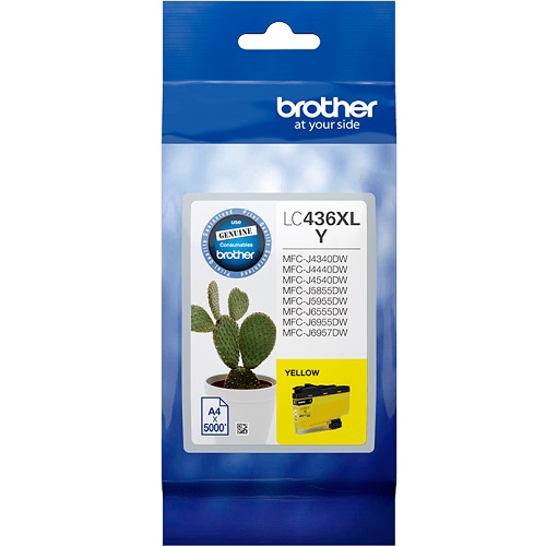 Brother LC436XLY Yellow High Yield Genuine Ink Cartridge